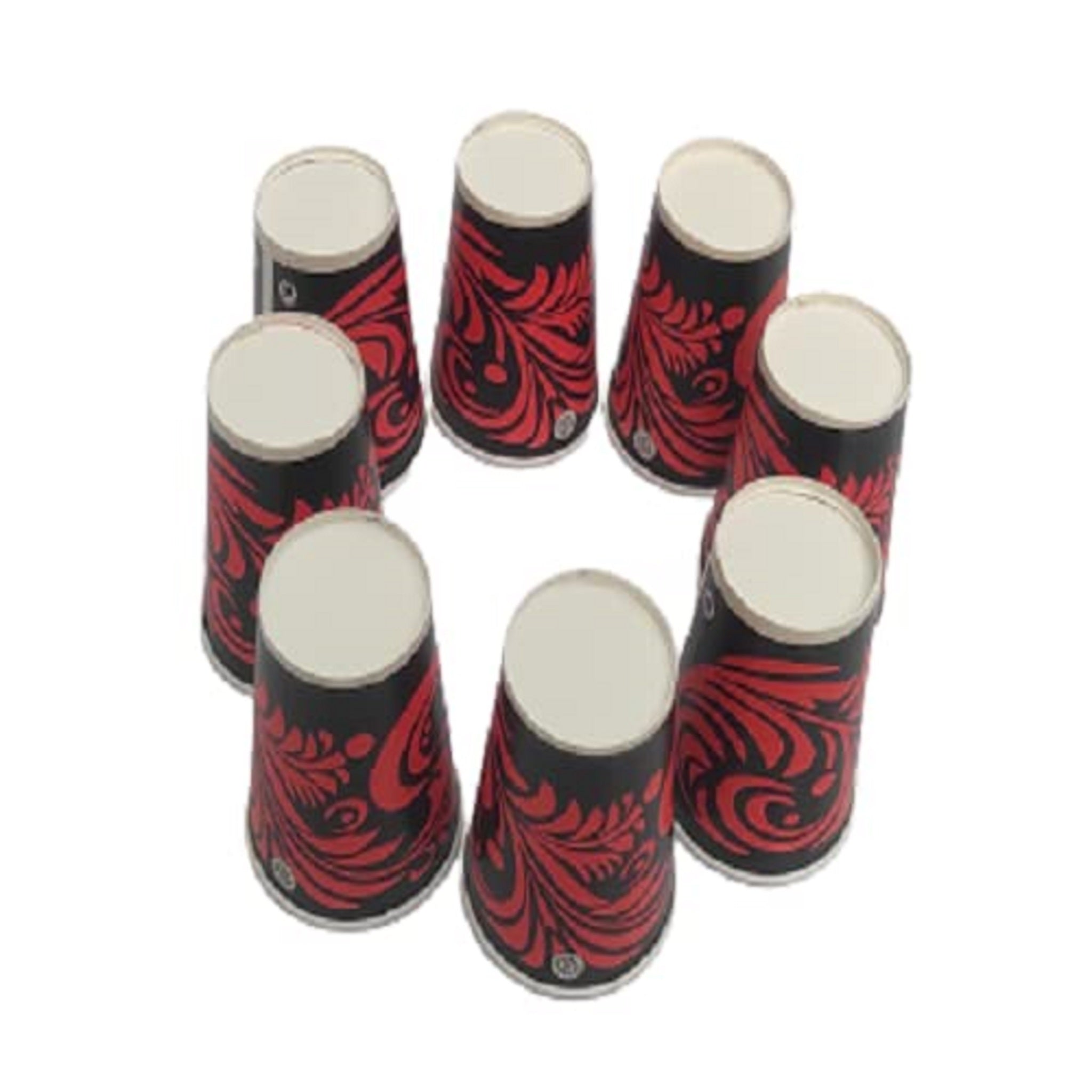Disposable Printed Paper Cups 250ml (Pack of 50) | Hot & Cold Beverage Cups | Tea, Coffee, Water & Juice | Pagal Mindset