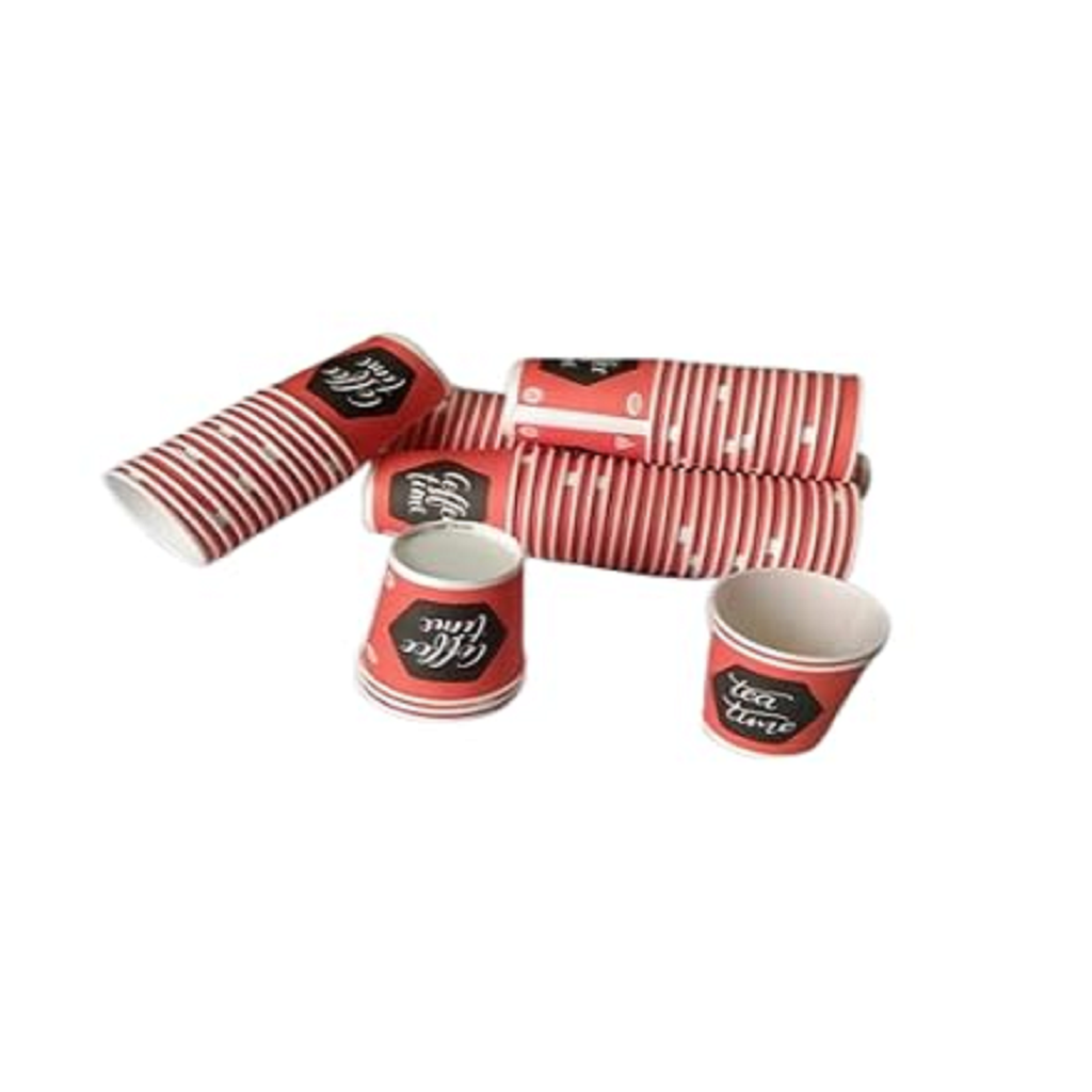 90ml Disposable Tea & Coffee Paper Cups Pack of 100 | Pagal Mindset