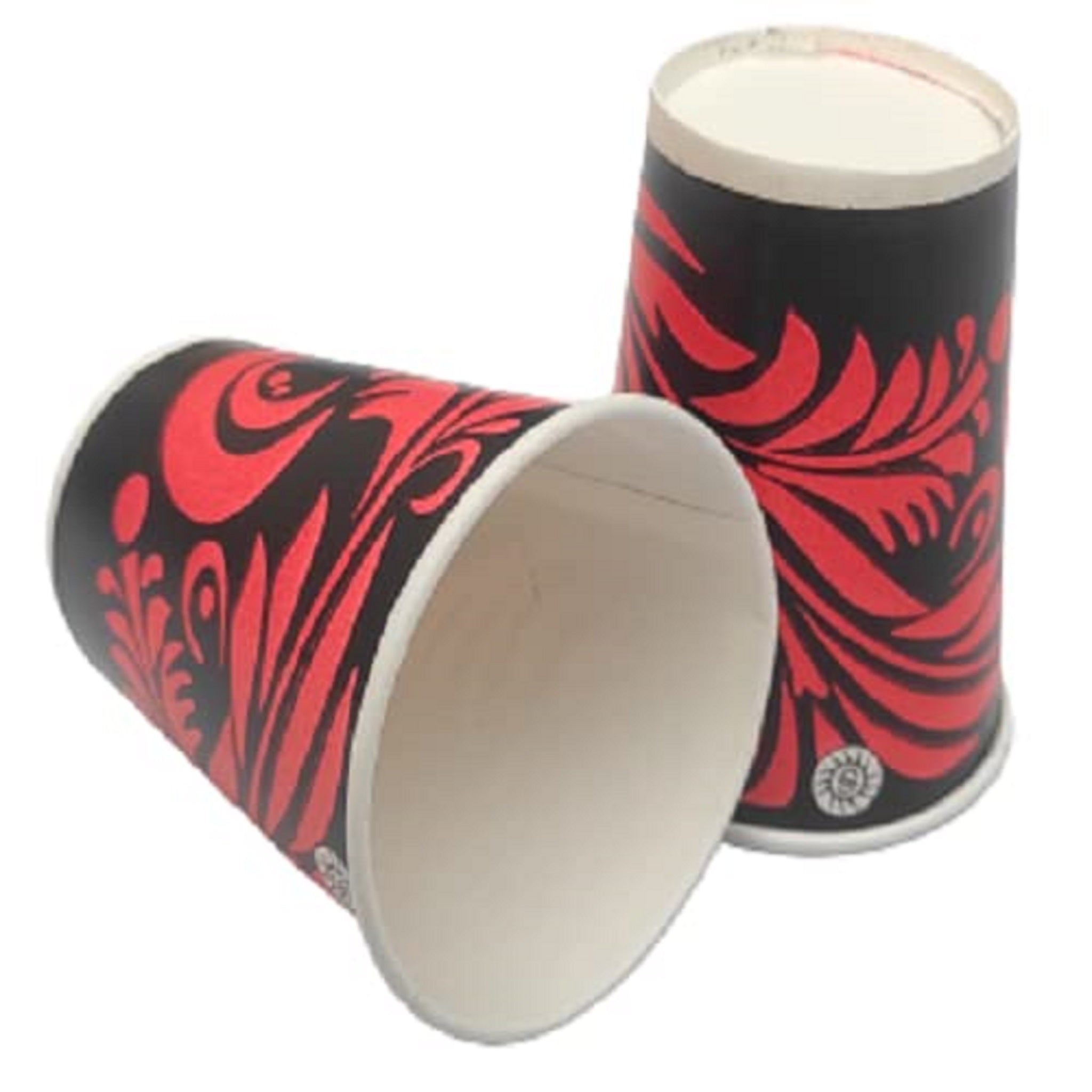 Disposable Printed Paper Cups 250ml (Pack of 50) | Hot & Cold Beverage Cups | Tea, Coffee, Water & Juice | Pagal Mindset