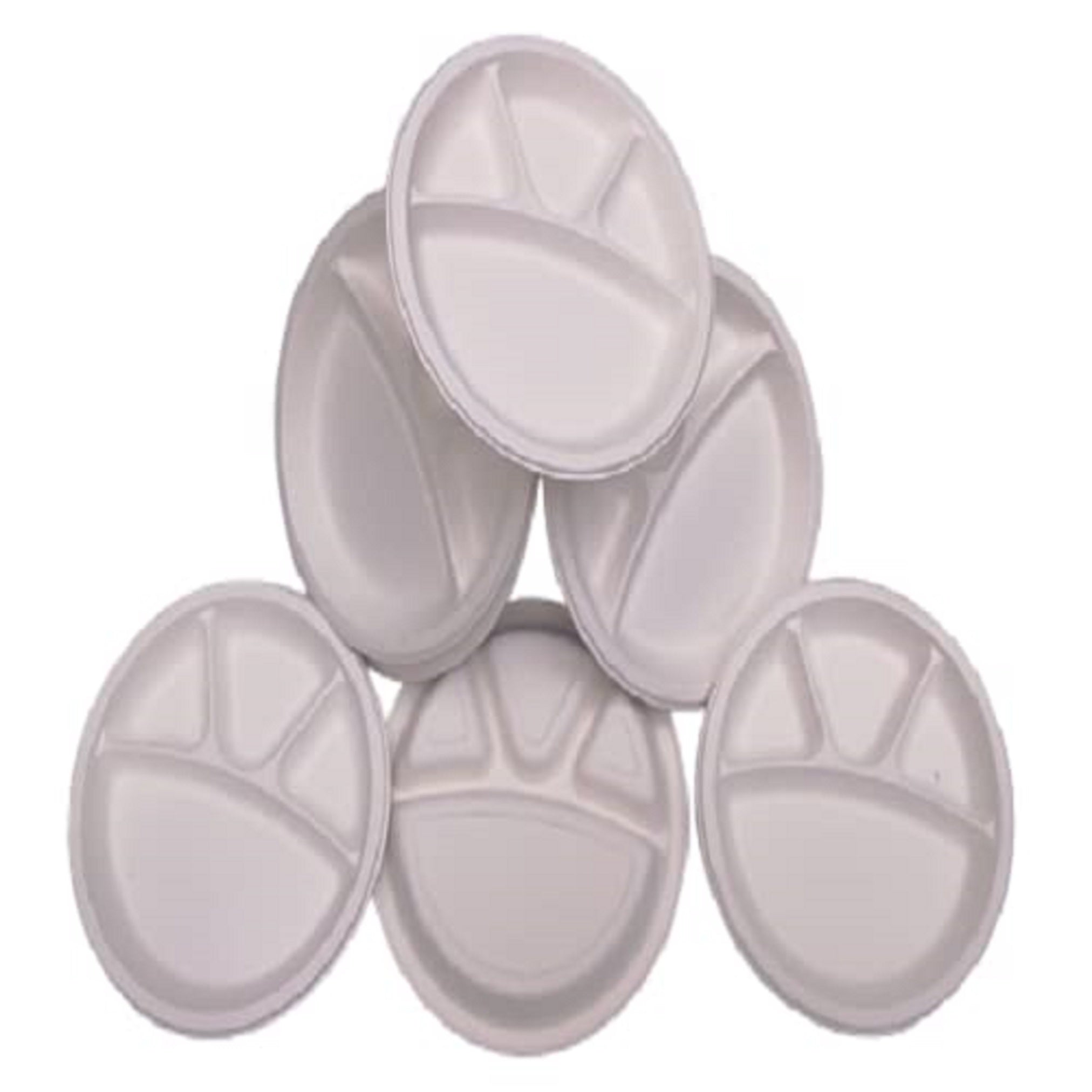 4 CP Disposable Compartment Plate Pack of 25 | Leak Resistant Plate