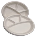 4 CP Disposable Compartment Plate Pack of 25 | Leak Resistant Plate
