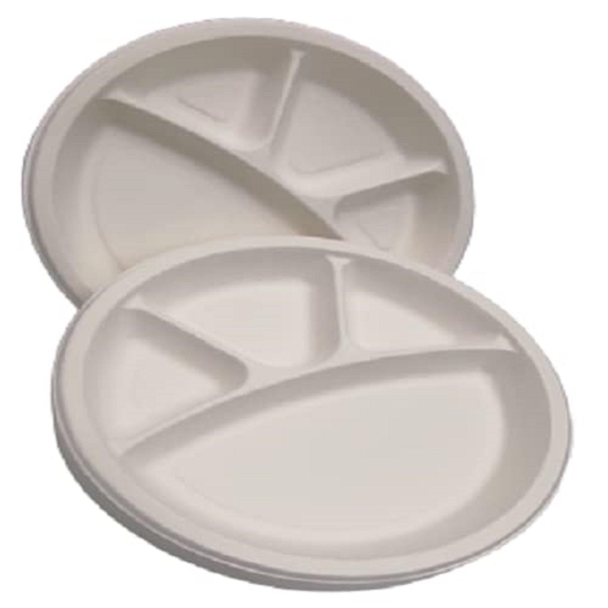 4 CP Disposable Compartment Plate Pack of 25 | Leak Resistant Plate