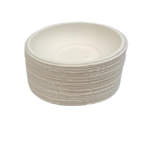 4 Inch Circular Disposable Bowl Pack of 50 | Leak Resistant Food Bowls
