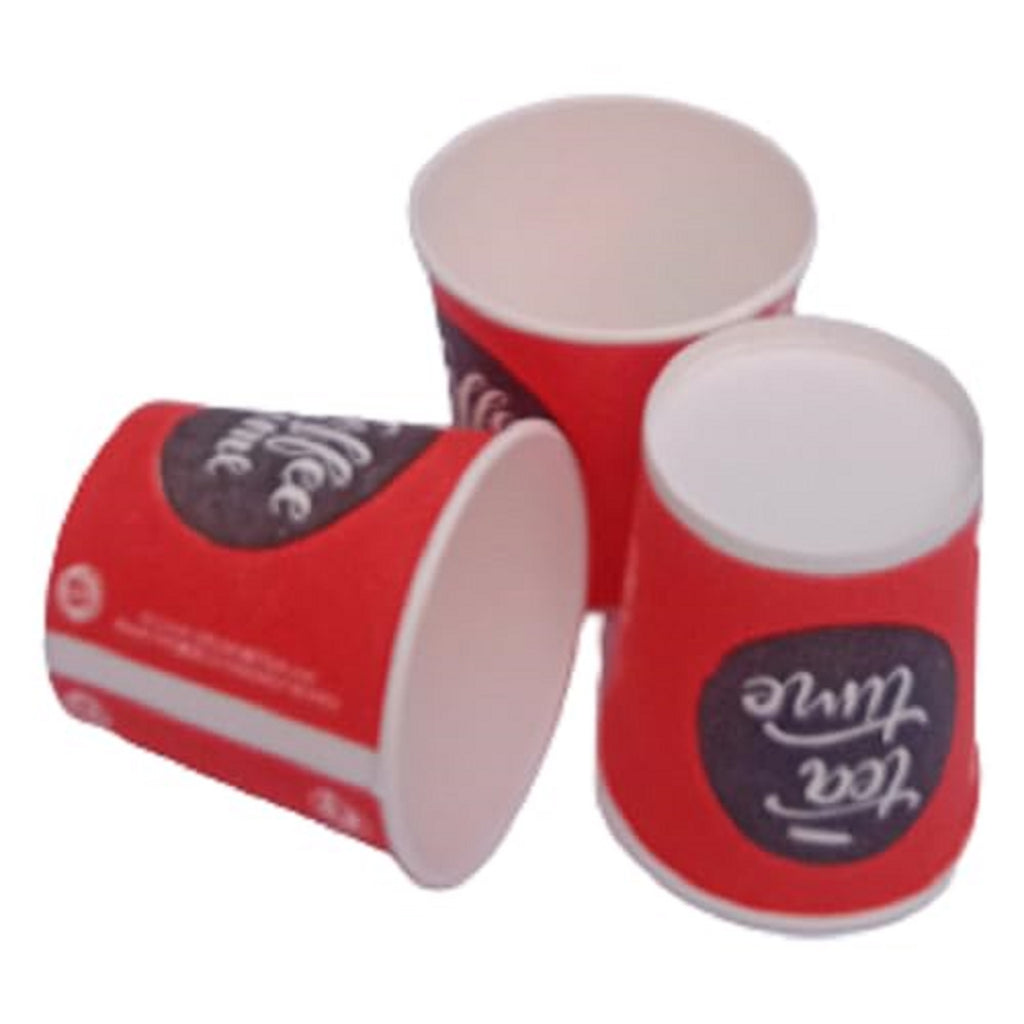 Tea & Coffee Cup 100ml Disposable Paper Coffee Cups Pack of 100