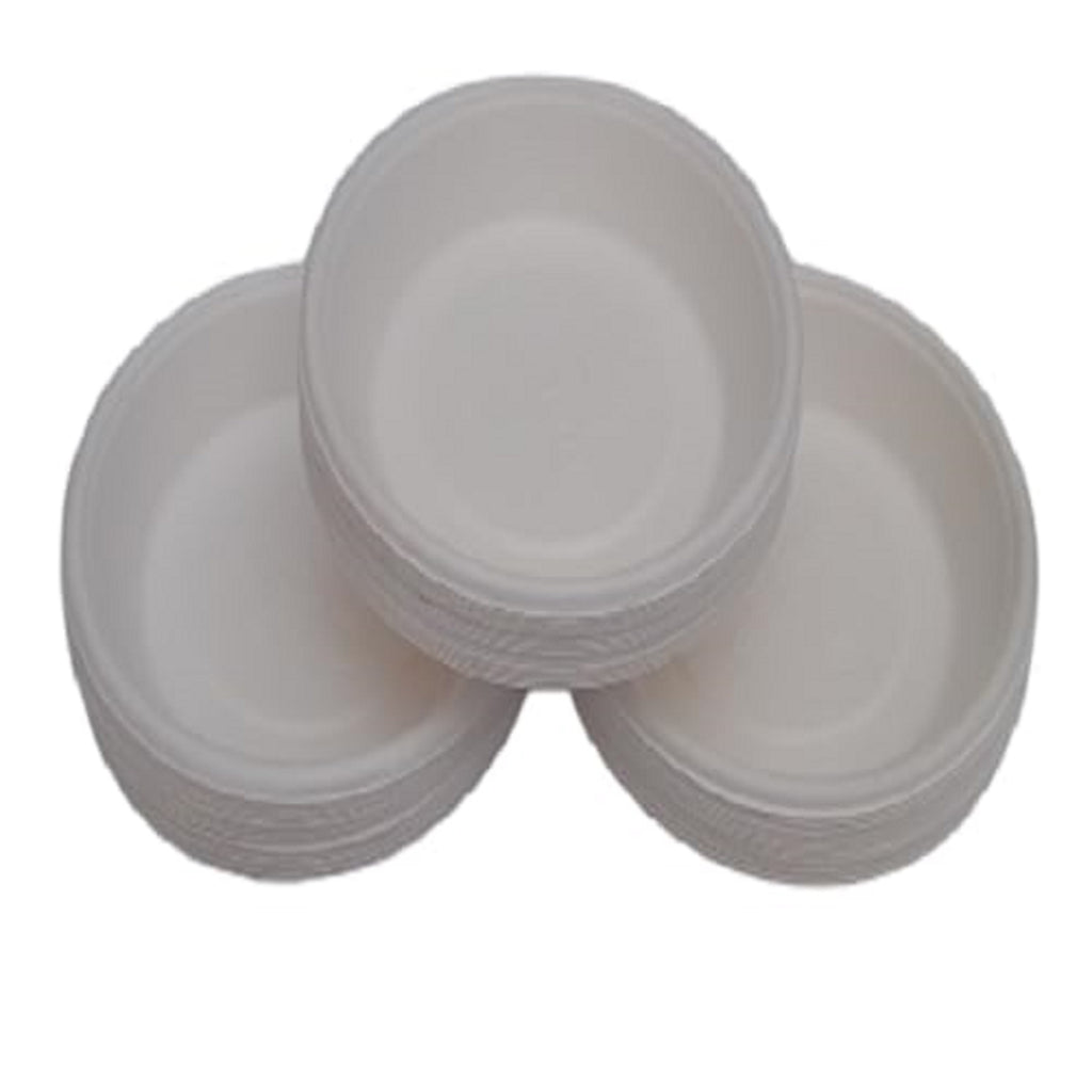 6 Inch Disposable Hinged Paper Plates Pack of 50 | Eco-Friendly Plates