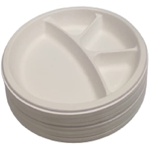 4 CP Disposable Compartment Plate Pack of 25 | Leak Resistant Plate