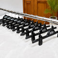Black Plastic adjustable Clip Hangers Pack of 12, 14 Inch
