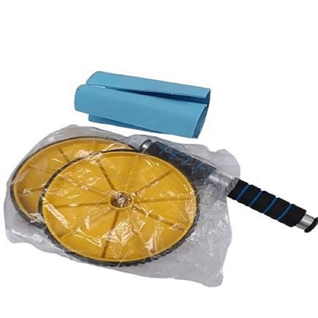 Double Wheel Ab Roller Exercise Wheel with Foam Grip Handles | Core Strength Trainer | Set of 1