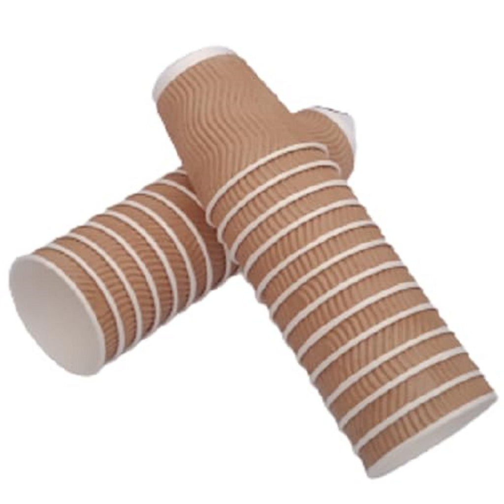 200ml Ripple Paper Coffee Cups Pack of 50 | Insulated Hot Drink Cups