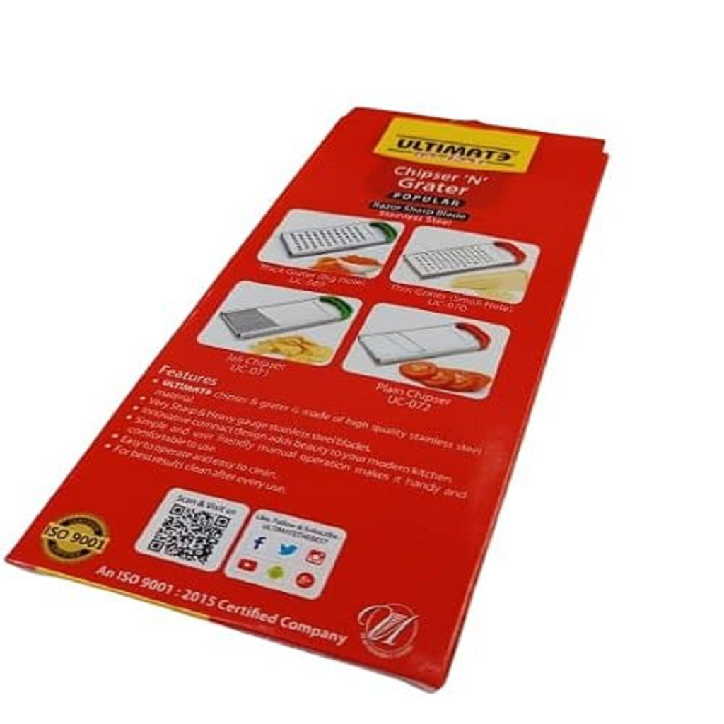 Stainless Steel Chipser & Grater | Multipurpose Vegetable Slicer