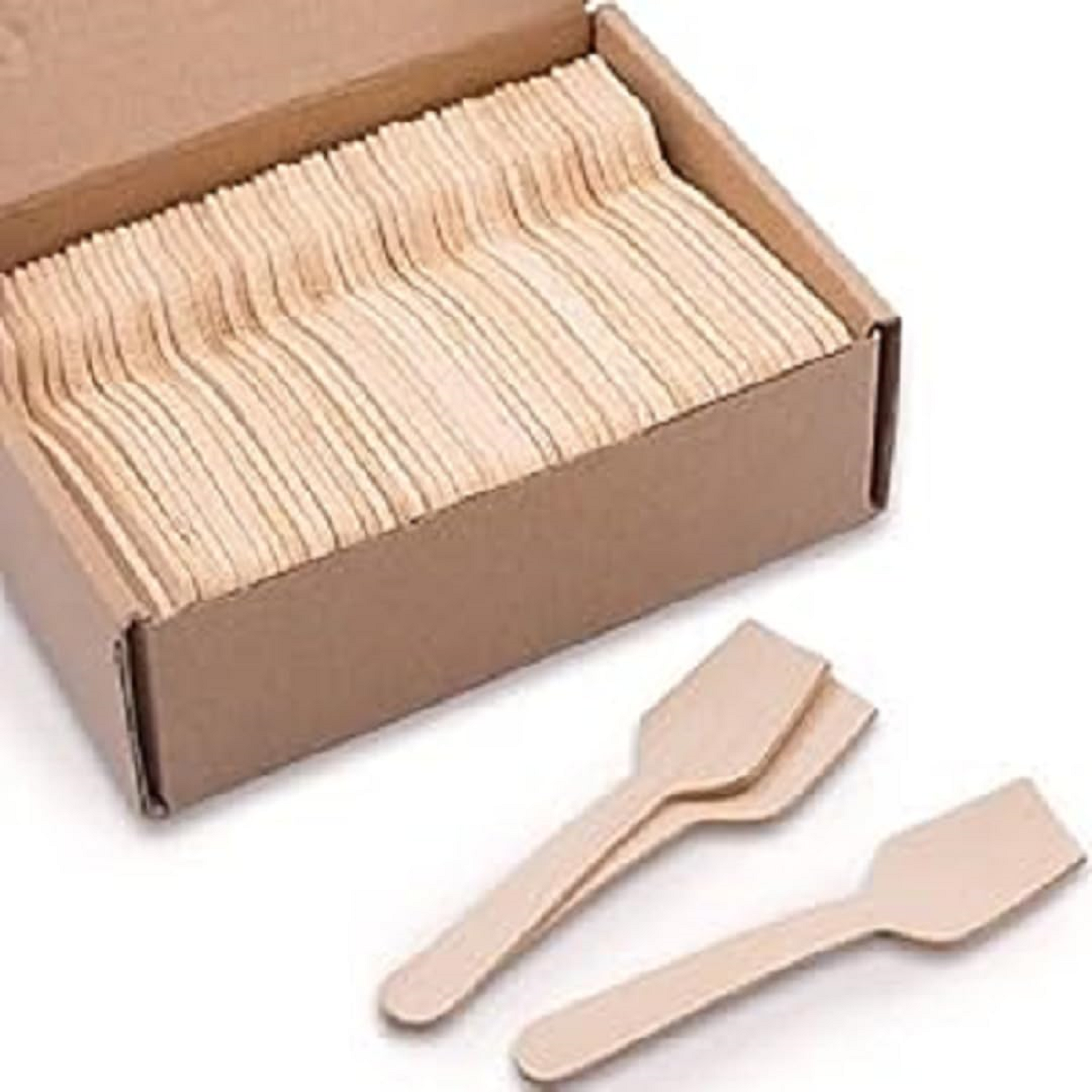 Wooden Mini Spoons Pack of 100 | Eco-Friendly Disposable Birch Spoons