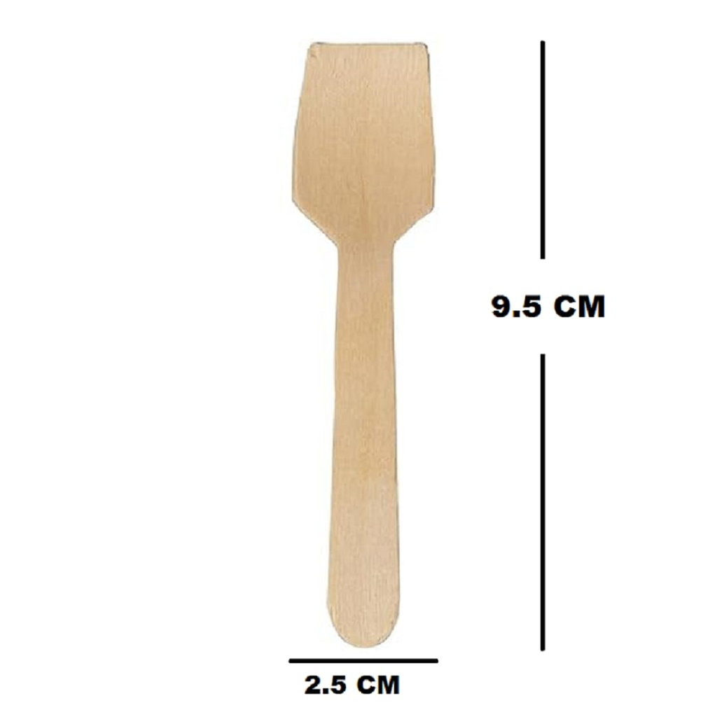 Wooden Mini Spoons Pack of 100 | Eco-Friendly Disposable Birch Spoons