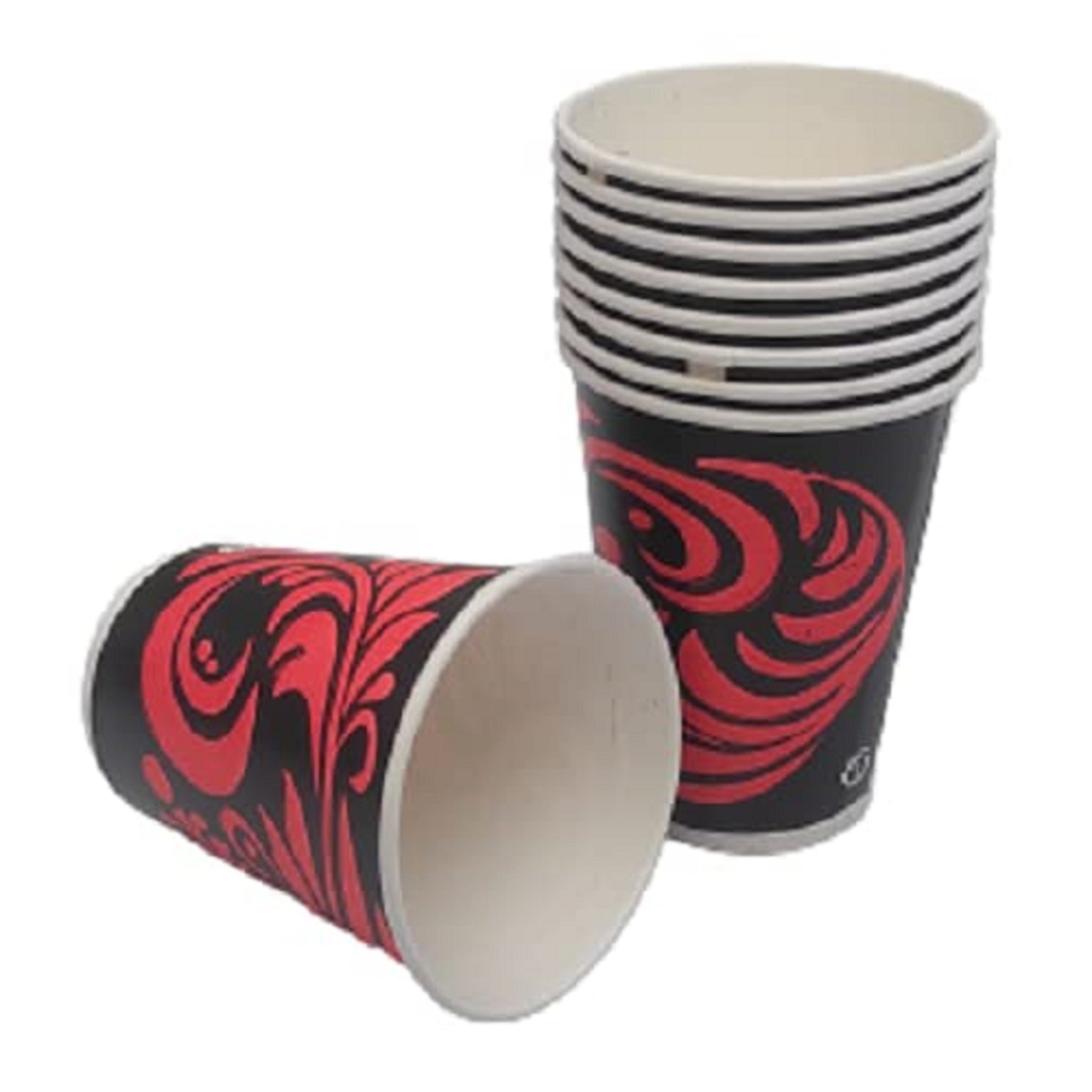 Disposable Printed Paper Cups 250ml (Pack of 50) | Hot & Cold Beverage Cups | Tea, Coffee, Water & Juice | Pagal Mindset